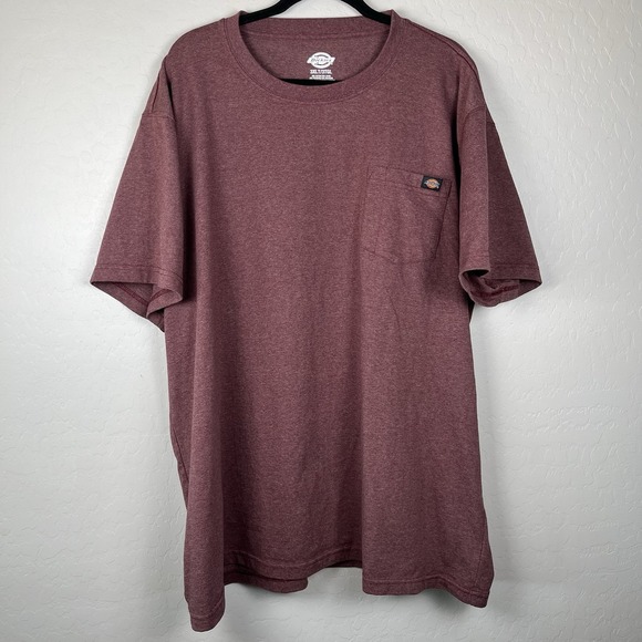 Dickies Heavyweight Short Sleeve Pocket‎ T-Shirt Red Men's 3XLT - Picture 1 of 8